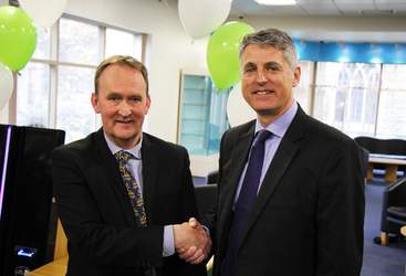 LCC's Cllr Nick Worth and GLL's Deputy MD Peter Bundey