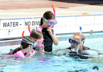 The Prince of Wales meets the next generation of scuba divers and snorkelers
